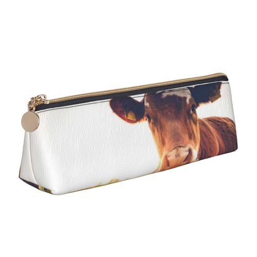 HKHLHLH Federmäppchen für Kinder, Motiv: Kuh, für Jungen, Mädchen, multifunktional, für Schule, Arbeit, Reisen, weiß, Einheitsgröße, Taschen-Organizer von HKHLHLH