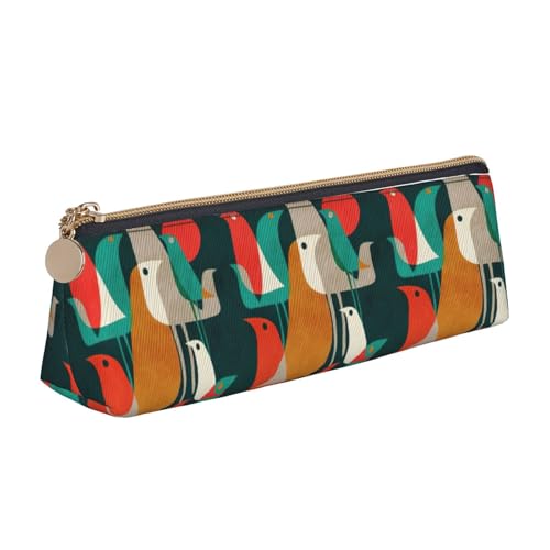 HKHLHLH Federmäppchen für Kinder, Motiv: Vogelflocken, für Jungen, Mädchen, multifunktional, für Schule, Arbeit, Reisen, weiß, Einheitsgröße, Taschen-Organizer von HKHLHLH