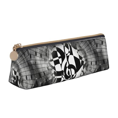 HKHLHLH Federmäppchen mit Musik-Motiv, für Jungen und Mädchen, multifunktional, für Schule, Arbeit, Reisen, weiß, Einheitsgröße, Taschen-Organizer von HKHLHLH