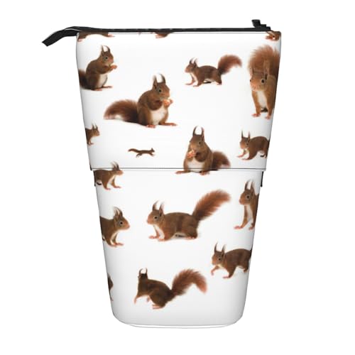 HKHLHLH Federmäppchen mit niedlichem Eichhörnchen-Motiv, Stehender Stifthalter, Teleskop-Tasche, Pop-Up-Kosmetiktasche, für Mädchen, Jungen, Studenten, Schwarz , Einheitsgröße, Taschen-Organizer HKHLHLH Federmäppchen mit niedlichem Eichhörnchen-Motiv, Stehender Stifthalter, Teleskop-Tasche, Pop-Up-Kosmetiktasche, für Mädchen, Jungen, Studenten, Schwarz , Einheitsgröße, Taschen-Organizer von HKHLHLH