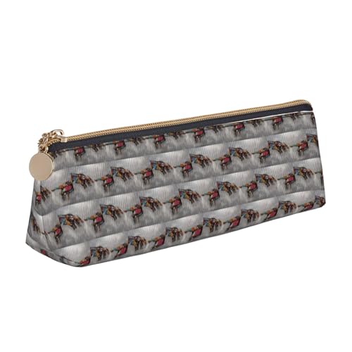 HKHLHLH Graffiti-Handdruck, Schüler-Lederetui, Reißverschluss, Stifthalter, praktisches Federmäppchen für Kinder, für Schule, Büro, weiß, Einheitsgröße, Kosmetiktasche von HKHLHLH