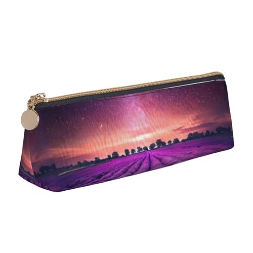 HKHLHLH Lavender Fields Federmäppchen für Jungen und Mädchen, multifunktionales Federmäppchen für Schule, Arbeit, Reisen, weiß, Einheitsgröße, Taschen-Organizer von HKHLHLH