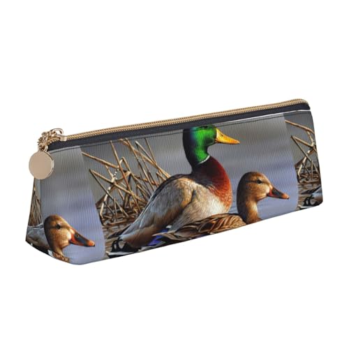 HKHLHLH Mallard Duck Federmäppchen für Jungen und Mädchen, multifunktionales Federmäppchen für Schule, Arbeit, Reisen, weiß, Einheitsgröße, Taschen-Organizer von HKHLHLH