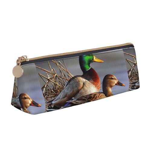 HKHLHLH Mallard Duck Federmäppchen für Jungen und Mädchen, multifunktionales Federmäppchen für Schule, Arbeit, Reisen, weiß, Einheitsgröße, Taschen-Organizer von HKHLHLH