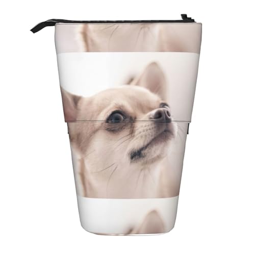 HKHLHLH Niedliches Chihuahua-Federmäppchen, Stehender Stifthalter, Teleskop-Tasche, Pop-Up-Kosmetiktasche, für Mädchen, Jungen, Studenten, Schwarz , Einheitsgröße, Taschen-Organizer HKHLHLH Niedliches Chihuahua-Federmäppchen, Stehender Stifthalter, Teleskop-Tasche, Pop-Up-Kosmetiktasche, für Mädchen, Jungen, Studenten, Schwarz , Einheitsgröße, Taschen-Organizer von HKHLHLH