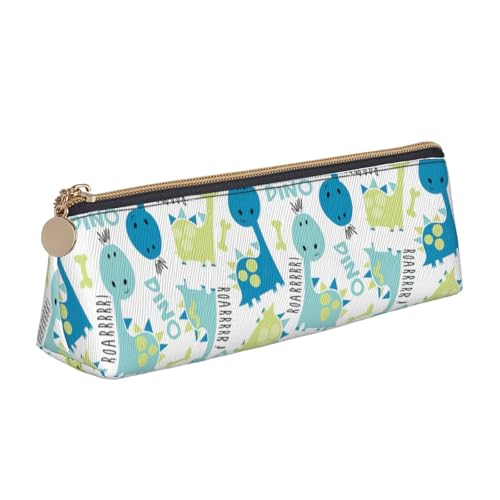 HKHLHLH Niedliches Dinosaurier-Federmäppchen für Jungen und Mädchen, multifunktionales Federmäppchen für Schule, Arbeit, Reisen, weiß, Einheitsgröße, Taschen-Organizer von HKHLHLH