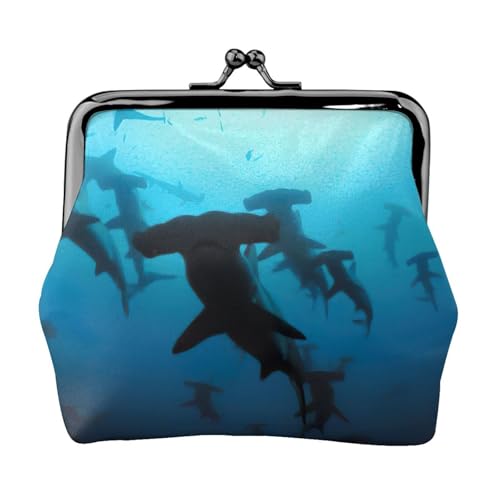 Hammerhead Sharks Printing Leichte Münzgeldbörse, minimalistische Geldbörse für Kaffeeläufe und lokale Ausflüge, Schwarz , Einheitsgröße, Münztasche von HKHLHLH