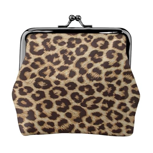Leichte Münzbörse mit Leopardenmuster, minimalistische Geldbörse für Kaffeeläufe und lokale Ausflüge, Schwarz , Einheitsgröße, Münztasche von HKHLHLH