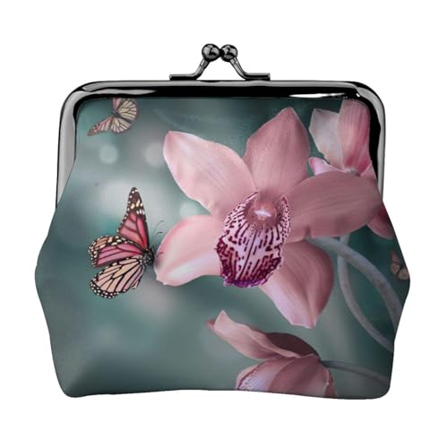 Münzgeldbörse mit Orchideen-Blumen- und Schmetterlings-Motiv, weich, frühlingshaft, leicht, minimalistische Geldbörse für Kaffeeläufe und lokale Ausflüge, Schwarz , Einheitsgröße, Münztasche Münzgeldbörse mit Orchideen-Blumen- und Schmetterlings-Motiv, weich, frühlingshaft, leicht, minimalistische Geldbörse für Kaffeeläufe und lokale Ausflüge, Schwarz , Einheitsgröße, Münztasche von HKHLHLH