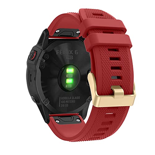 HKIDKK 26, 20, 22 mm, Silikon-Schnellverschluss-Uhrenarmband für Garmin Fenix 7, 7X, 5X, 6, 6X Pro, Easyfit, Descent G1/Instinct2, For Vertix 2, Achat von HKIDKK