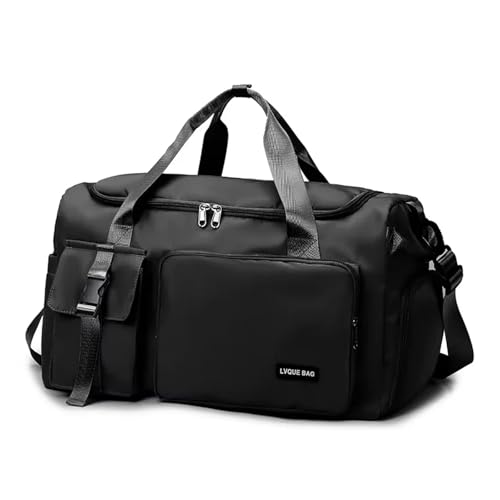 HKIDKK Damen-Reisetasche, Reisetasche, multifunktional, Outdoor-Sport, Fitnessstudio, Fitness, Wochenender, Handtasche, Übernachtung, Handgepäck, Herrentasche, Schwarz , Einheitsgröße HKIDKK Damen-Reisetasche, Reisetasche, multifunktional, Outdoor-Sport, Fitnessstudio, Fitness, Wochenender, Handtasche, Übernachtung, Handgepäck, Herrentasche, Schwarz , Einheitsgröße von HKIDKK