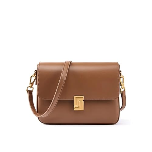 HKIDKK Damen-Umhängetasche, echtes Leder, luxuriöses Design, kleine quadratische Tasche, Rindsleder, Damen-Umhängetasche, Geschenk für Pendler, braun, 23-7-17cm HKIDKK Damen-Umhängetasche, echtes Leder, luxuriöses Design, kleine quadratische Tasche, Rindsleder, Damen-Umhängetasche, Geschenk für Pendler, braun, 23-7-17cm von HKIDKK
