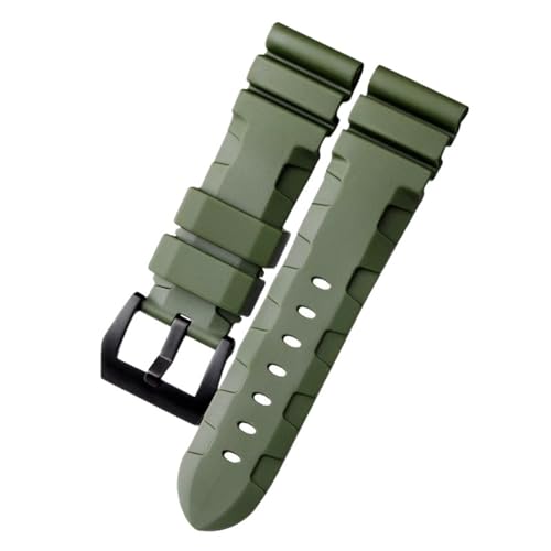 HKIDKK Ersatz-Uhrenarmband aus Silikon für Panerai-Uhrenarmband 24 mm 26 mm, Gummi-Armband, sportliches, wasserdichtes Handgelenkband, 26 mm, Achat von HKIDKK