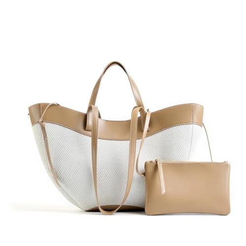 HKIDKK Große Kapazität, Patchwork-Tragetaschen für Damen, luxuriöse Designer-Handtaschen, Geldbörsen, Freizeit, Mode, Achsel-Schultertasche, aprikose, 37-15-21 cm HKIDKK Große Kapazität, Patchwork-Tragetaschen für Damen, luxuriöse Designer-Handtaschen, Geldbörsen, Freizeit, Mode, Achsel-Schultertasche, aprikose, 37-15-21 cm von HKIDKK