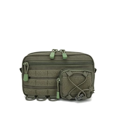 HKIDKK Gürteltasche für Herren, Molle-Zubehör, Gürteltasche, mobile Tasche für multifunktionales Klettern, Camping, männliches Werkzeug, Ausrüstung, Wandern, Hüfttasche, grün, Einheitsgröße von HKIDKK