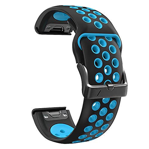 HKIDKK Sport-Silikon-Armband für Garmin Fenix 6X 6S 6Pro 5X 5 5S Plus 3HR D2 Delta PX 26, 22 mm, Schnellverschluss-Armband, For Approach S60 S62, Achat von HKIDKK