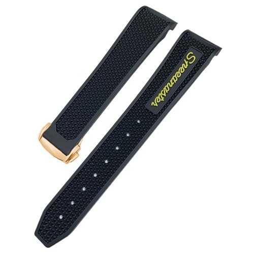 HKIDKK Sportarmband für Omega 326 Uhrenarmband 300, Gummi, Silikon, weiches Armband, 19 mm, 21 mm, 20 mm, Schwarz, 18 mm von HKIDKK
