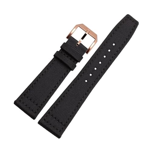 HKIDKK Uhrenarmbänder aus hochdichtem Nylon, 20 mm, für IWC-Piloten, Portugiesisch, Portofino, Nylon-Canvas-Uhrenarmbänder, Armbänder, 20 mm von HKIDKK