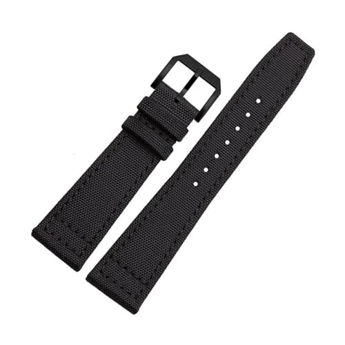 HKIDKK Uhrenarmbänder aus hochdichtem Nylon, 20 mm, für IWC-Piloten, Portugiesisch, Portofino, Nylon-Canvas-Uhrenarmbänder, Armbänder, 20 mm von HKIDKK