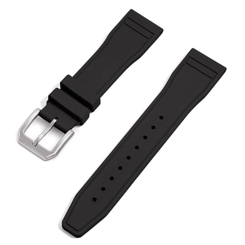 HKIDKK Uhrenarmband aus Fluorkautschuk FKM, 20 mm, 21 mm, 22 mm, wasserdicht, Schnellverschluss-Uhrenarmbänder, 20 mm von HKIDKK