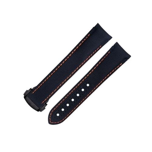 HKIDKK Uhrenarmband aus hochdichtem Nylon-Rindsleder, 20 mm, gebogenes Ende, für Seamaster 300 Planet Ocean De Ville, Omega-Armband AT150, für Speedmaster-Serie, Schwarz / Orange, 20 mm, Achat HKIDKK Uhrenarmband aus hochdichtem Nylon-Rindsleder, 20 mm, gebogenes Ende, für Seamaster 300 Planet Ocean De Ville, Omega-Armband AT150, für Speedmaster-Serie, Schwarz / Orange, 20 mm, Achat von HKIDKK
