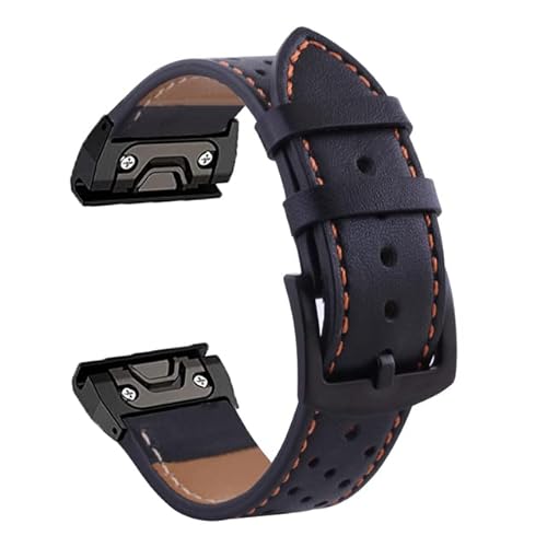 HKIDKK Uhrenarmband für Garmin Fenix 7 7X 6 6X Pro 5X 5 Plus 3HR 935 945, Schnellentriegelung, 22 mm / 26 mm, Lederband, Nylon-Handgelenkschlaufe, QuickFit 22mm, Achat von HKIDKK