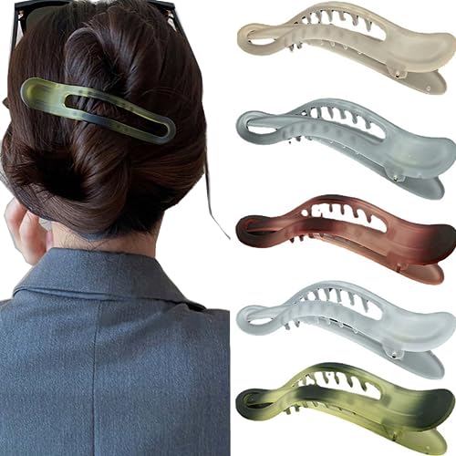 Große Haarspangen für Damen, große Haarklammern für dickes Haar, Entenschnabel-Haarnadeln, Haarclips für langes Haar, Zubehör für Mädchen, Haarschnalle, Haarstyling-Zubehör für Frauen Mädchen (5 Stück Große Haarspangen für Damen, große Haarklammern für dickes Haar, Entenschnabel-Haarnadeln, Haarclips für langes Haar, Zubehör für Mädchen, Haarschnalle, Haarstyling-Zubehör für Frauen Mädchen (5 Stück von HKJHKJ