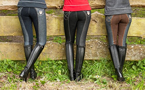 HKM PRO TEAM Damen Reithose Reithose Miss Blink, Jeansblau/dunkelblau, 140, 1817 von HKM PRO TEAM