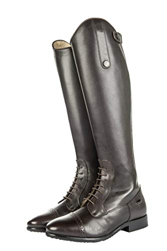 HKM 9217 Reitstiefel Valencia, Lederreitstiefel, Unisex Normal/Extra Weit, Braun, 40 von HKM