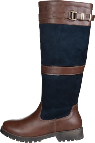 HKM Damen Winterstiefel Meghan dunkelblau/braun 36 von HKM