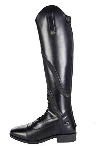 HKM Erwachsene 9108 Reitstiefel Gijón, Standardlänge/-Weite, Lederreitstiefel, Unisex 36-42 Hose, Schwarz, 39 von HKM