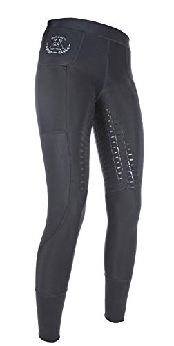 HKM Erwachsene Reitleggings-Mesh-Silikon-Vollbesatz9100 schwarz44/46 Hose, 9100 schwarz, 44/46 von HKM