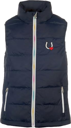 HKM Mädchen Mika Reitweste, Dunkelblau, 122/128 von HKM