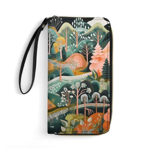 HKMNTGD Damen-Geldbörse, Leder, bedruckt, Luftbild von Paris, Stadtbild, Reißverschluss, Kreditkartenhalter, Handy-Clutch, Orange und Grün, 19.7x10.5cm HKMNTGD Damen-Geldbörse, Leder, bedruckt, Luftbild von Paris, Stadtbild, Reißverschluss, Kreditkartenhalter, Handy-Clutch, Orange und Grün, 19.7x10.5cm von HKMNTGD