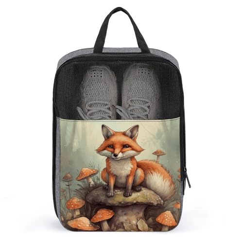 Schuhbeutel für Reisen, Fuchs im Wald, bedruckter Schuhkoffer für Reisen, Schuhtasche, wasserdicht, tragbar, Organizer, Sneaker, Reisetasche für Damen und Herren, Fuchs im Wald, Einheitsgröße, Schuhbeutel für Reisen, Fuchs im Wald, bedruckter Schuhkoffer für Reisen, Schuhtasche, wasserdicht, tragbar, Organizer, Sneaker, Reisetasche für Damen und Herren, Fuchs im Wald, Einheitsgröße, von HKMNTGD