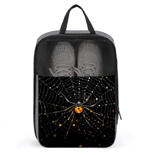 Schuhbeutel für Reisen, Spinne im Netz, bedruckter Schuhkoffer für Reisen, Schuhtasche, wasserdicht, tragbar, Organizer, Sneaker, Reisetasche für Damen und Herren, Spinne im Netz, Einheitsgröße, Schuhbeutel für Reisen, Spinne im Netz, bedruckter Schuhkoffer für Reisen, Schuhtasche, wasserdicht, tragbar, Organizer, Sneaker, Reisetasche für Damen und Herren, Spinne im Netz, Einheitsgröße, von HKMNTGD