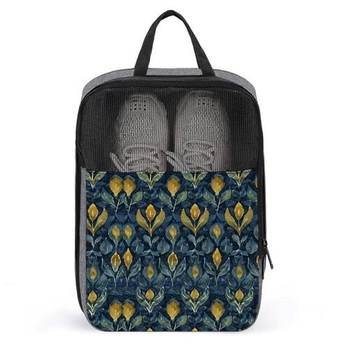 Schuhbeutel für Reisen, kleines Blattmuster, bedruckter Schuhkoffer für Reisen, Schuhtasche, wasserdicht, tragbar, Organizer, Sneaker, Reisetasche für Damen und Herren, kleines Blattmuster, Schuhbeutel für Reisen, kleines Blattmuster, bedruckter Schuhkoffer für Reisen, Schuhtasche, wasserdicht, tragbar, Organizer, Sneaker, Reisetasche für Damen und Herren, kleines Blattmuster, von HKMNTGD