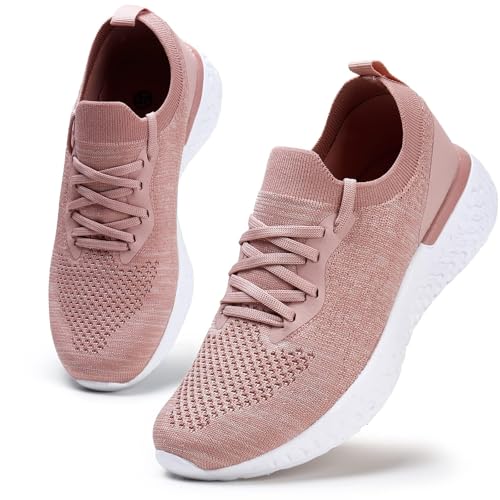 Damen Walkingschuhe Turnschuhe Laufschuhe Sportschuhe Fitness Sneakers Trainers für Running Outdoor Schuhe Pink 36 EU von HKR