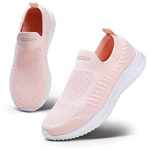 HKR Damen Atmungsaktiver Trainer Bequeme Sneaker Sportschuhe Leichte Wanderschuhe Mesh Laufschuhe Pink 39 EU von HKR