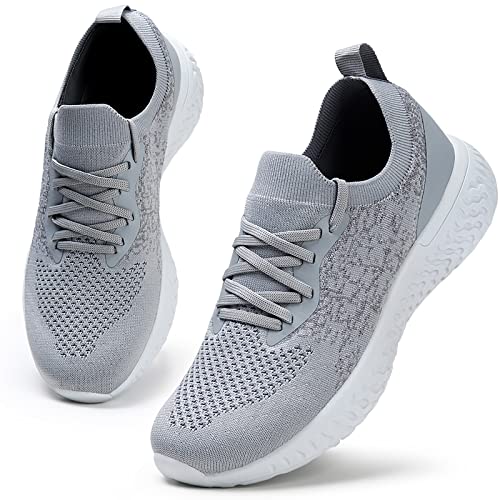 HKR Damen Turnschuhe Leichte Schuhe Sneaker Atmungsaktiv Sportschuhe Turnschuhe Casua Laufschuhe Walkingschuhe Freizeitschuhe Grau-M 42 EU von HKR