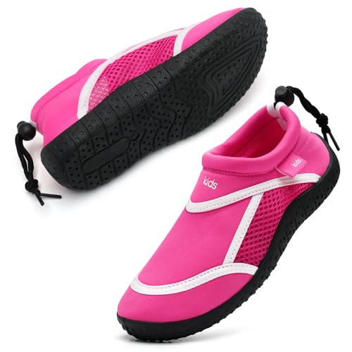 HKR Mädchen Barfussschuhe Surfschuhe Neoprenschuhe rutschfeste Badeschuhe Kinder Pink 31 EU von HKR