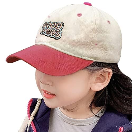 Baseballmütze Mädchen Junge Baseball Cap Baumwolle Atmungsaktiv Sonnenhut UV Schirmmütze Verstellbar Leicht Sport Kappe Modisch Cap Kinder Baseballkappe für 3-7 Jahre Wandern Outdoor Rot von HKSCKJ