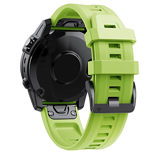 HKTS 22 x 26 mm Armband für Garmin Fenix 7 7X Epix 6 6X Pro 5 5X Plus 3 3HR 945, einfach anzubringen, offizielles Correa-Silikon-Armband, 26 mm, Achat von HKTS