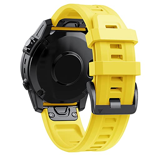 HKTS 22 x 26 mm Armband für Garmin Fenix 7 7X Epix 6 6X Pro 5 5X Plus 3 3HR 945, einfach anzubringen, offizielles Correa-Silikon-Armband, 26 mm, Achat von HKTS