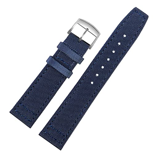 HKTS Armband für Longines Pioneer Sport-Serie L3.810/L3.820, Sport-Canvas-Armband, 20 mm, 21 mm, 22 mm, für Herren, Lederunterseite, 20 mm, Achat von HKTS