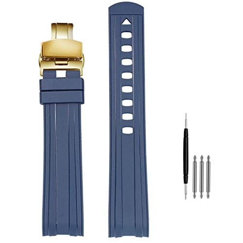 HKTS Gummi-Uhrenarmband für Omega Seamaster 003 007 Planet Ocean AT150 Uhrenarmband mit Dornschlie?e, 20 mm / 22 mm, Silikonband, 20 mm, Achat von HKTS