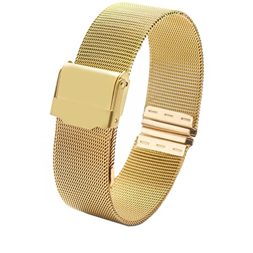 HKTS Milanaise-Armband für Damen, schlichtes Armband, 12, 13, 14, 15, 16, 17, 18, 19, 20, 22 mm, Metallgewebe, modisches Trend-Armband für DW AR, 13 mm, Achat von HKTS