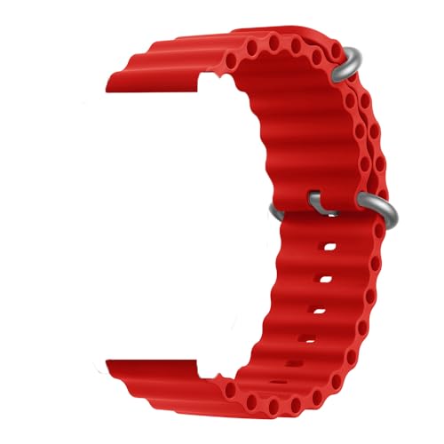 HKTS Silikon Band Für Uhr GT5 46mm 41mm Soft Loop Armband Für GT 5 Pro GT4 GT3 GT2 Sport Strap Männer Frauen Uhrenarmbänder(Red,For GT2 GT3 Pro 46mm) von HKTS