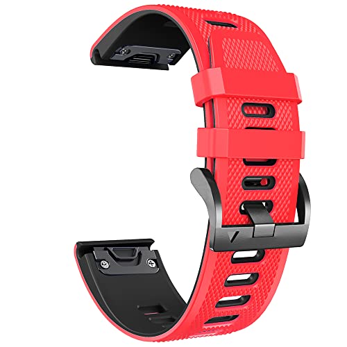 HKTS Silikon-Uhrenarmband für Garmin Fenix 7 7X 6X 6 Pro Armband 5 5X Plus 3 HR MK2 Smartwatch, Schnellverschluss, 22 Stück, 26mm Descent Mk1 MK2, Achat von HKTS
