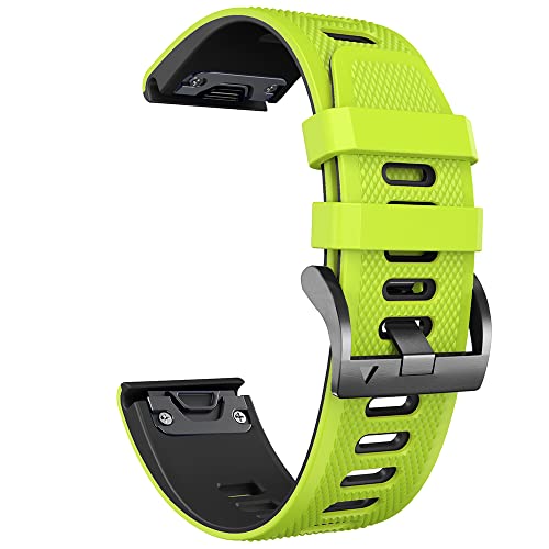 HKTS Silikon-Uhrenarmband für Garmin Fenix 7 7X 6X 6 Pro Armband 5 5X Plus 3 HR MK2 Smartwatch, Schnellverschluss, 22 Stück, 26mm Descent Mk1 MK2, Achat von HKTS